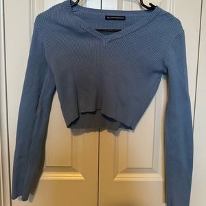 Brandy Melville Cropped Blue Sweater